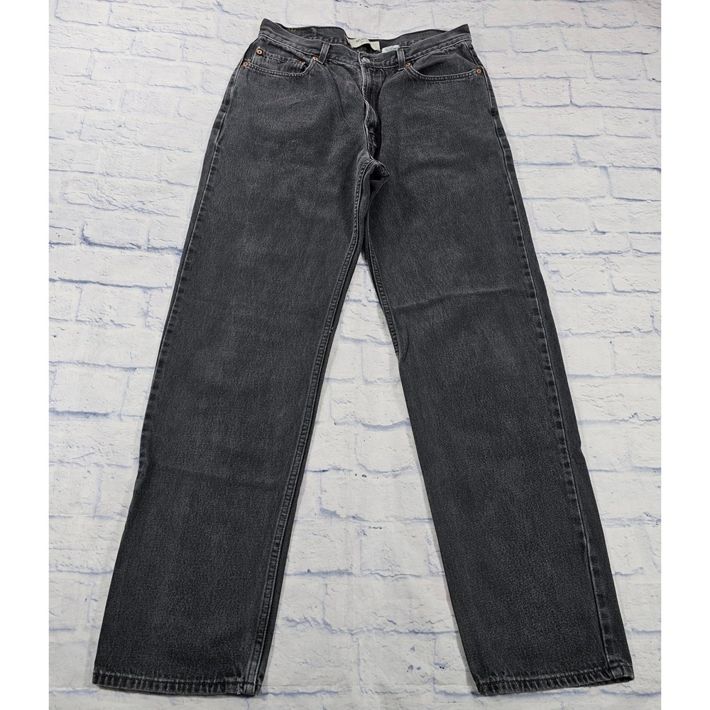 Levis 550 Relaxed Fit Jeans MEN 36x36 Black Faded Tapered Leg Denim Pant VTG Y2K
